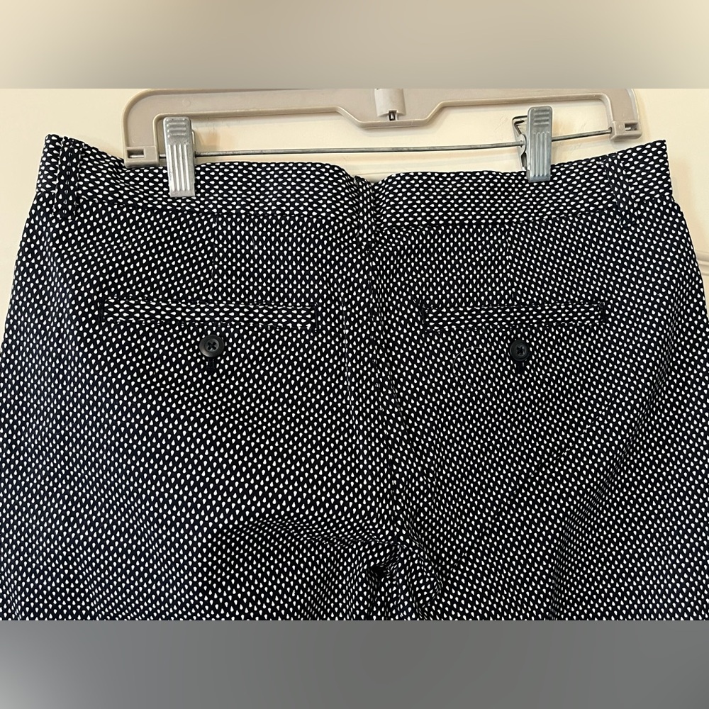 GAP Khaki Navy and White Patterned Pants Slim City Style Women’s Size 8, Ankle - Picture 5 of 16